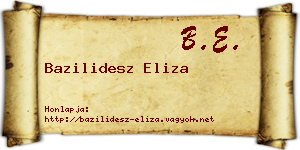 Bazilidesz Eliza névjegykártya